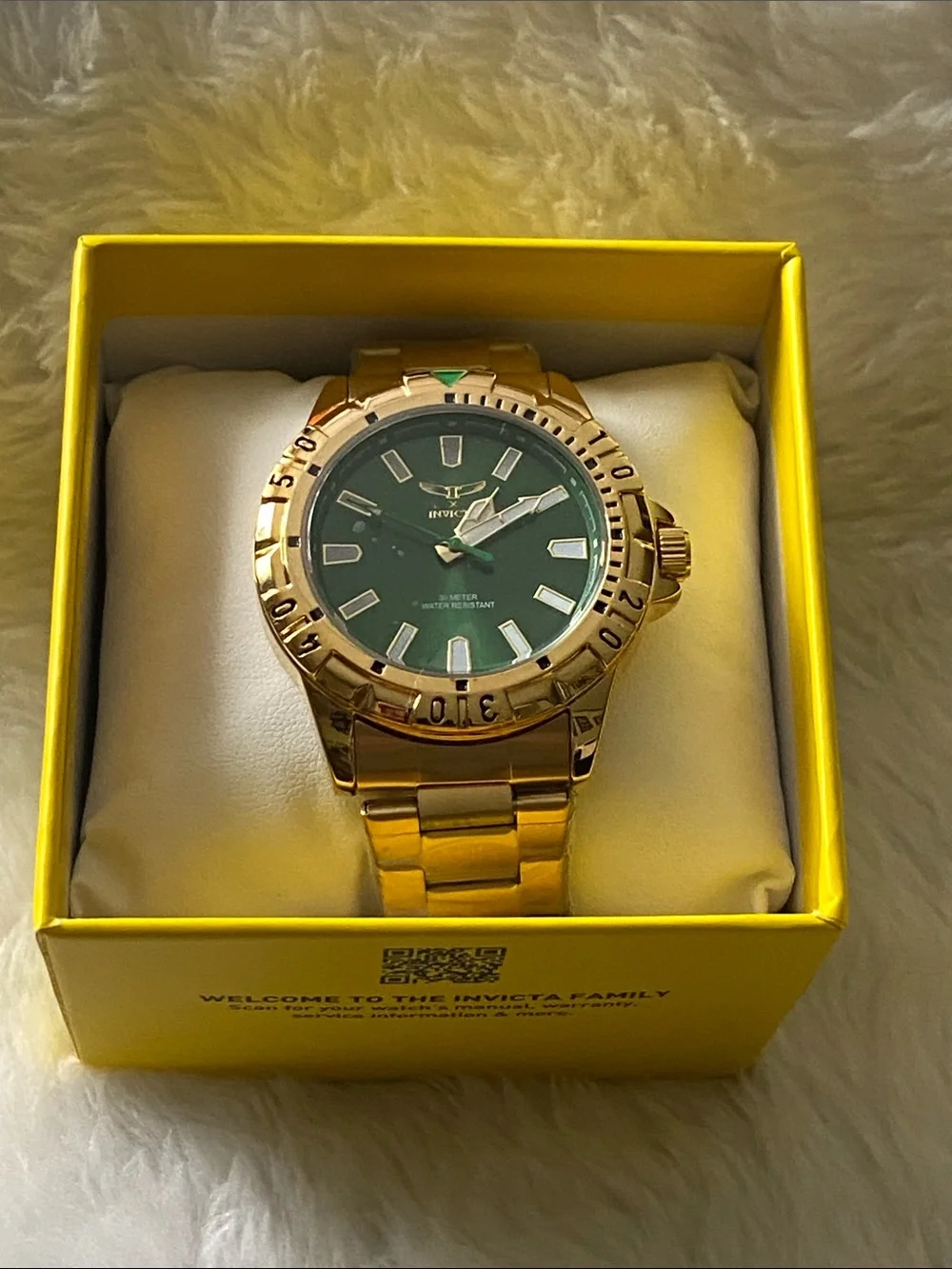 NEW Invicta Specialty Gold Watch with Green Dial. Men’s Watch, 42 mm